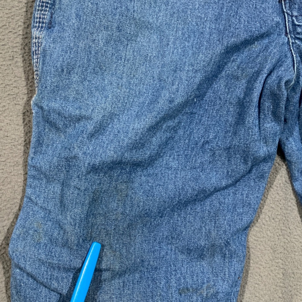 Key Imperial Bib Overalls Mens 32x30 Blue Denim Workwear Carpenter Jeans FS 2745 - Picture 9 of 10